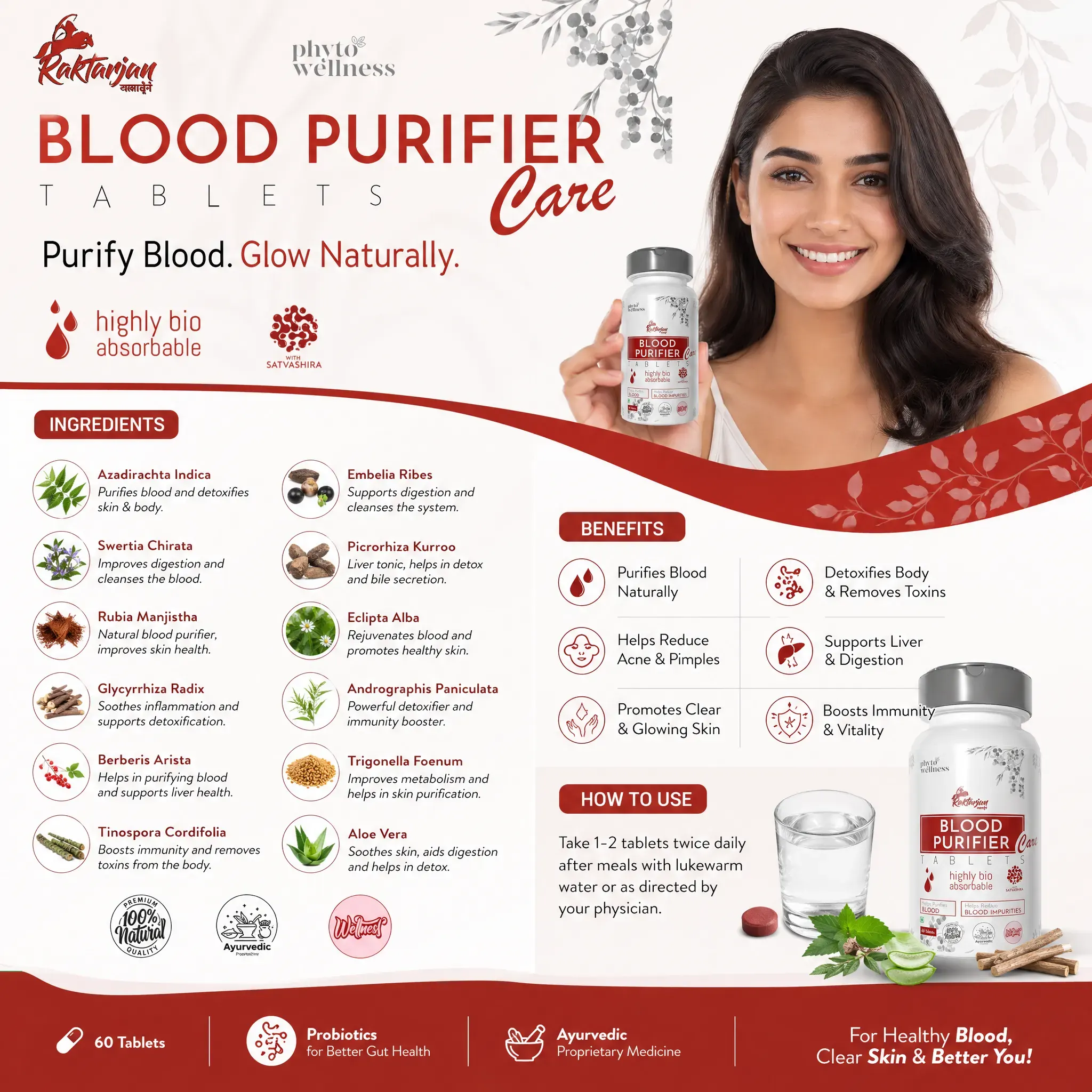 Probiotic Blood Purifier Care 60 Tablets (HS00598)